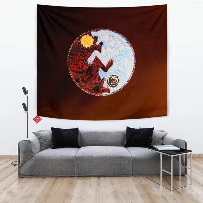 Yin Yang Wolf Tapestry