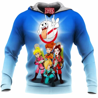Game Fleece-Hoodie, King Boo Fleece-Hoodie, Mario Fleece-Hoodie, Ghost Buster Fleece-Hoodie