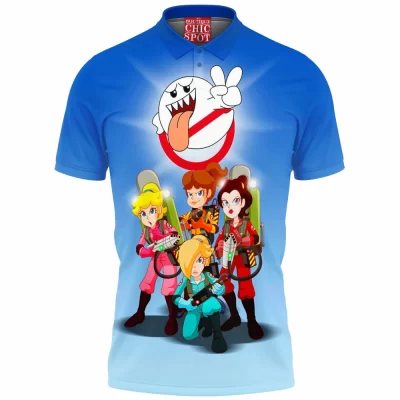 Game Polo Shirt, King Boo Polo Shirt, Mario Polo Shirt, Ghost Buster Polo Shirt