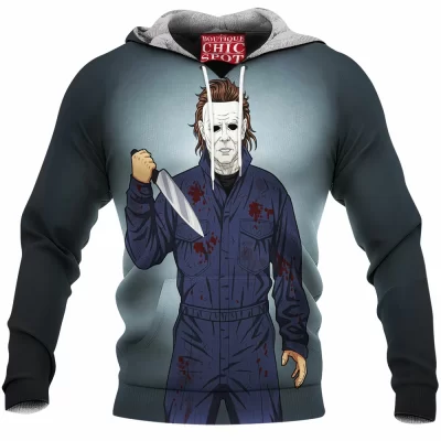 Halloween Fleece-Hoodie, Horror Fleece-Hoodie, Michael Myers Fleece-Hoodie