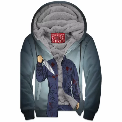 Halloween Zip-Fleece-Hoodie, Horror Zip-Fleece-Hoodie, Michael Myers Zip-Fleece-Hoodie