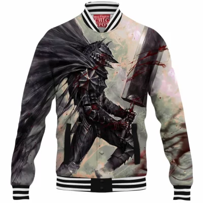 Anime Baseball-Jacket, Berserk Baseball-Jacket, Guts Baseball-Jacket