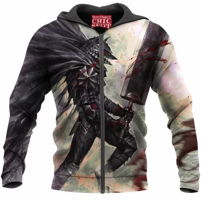 Anime Zip-Hoodie, Berserk Zip-Hoodie, Guts Zip-Hoodie
