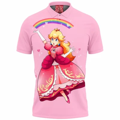 Game Polo Shirt, Mario Polo Shirt, Princess Peach Polo Shirt