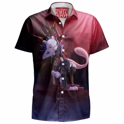 Anime Hawaiian-Shirt, Mewtwo Hawaiian-Shirt, Pokemon Hawaiian-Shirt