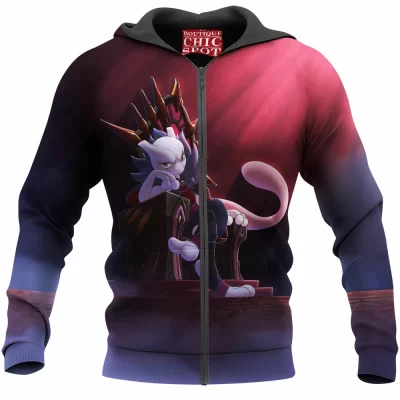 Anime Zip-Hoodie, Mewtwo Zip-Hoodie, Pokemon Zip-Hoodie