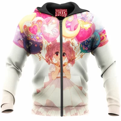 Anime Zip-Hoodie, Sailor Moon Zip-Hoodie, Chibiusa Zip-Hoodie