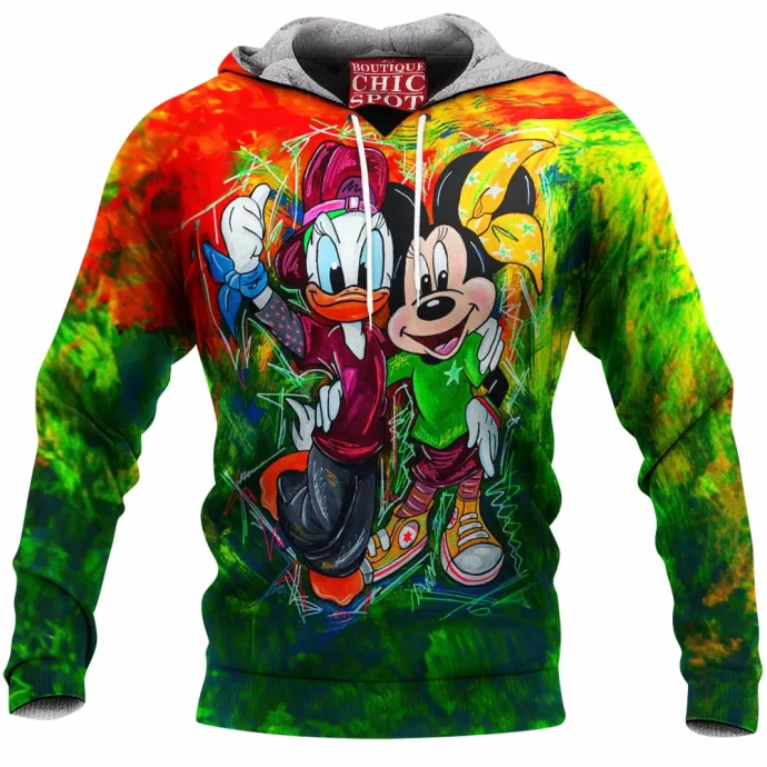 Daisy Duck Minnie Mouse Fleece Hoodie