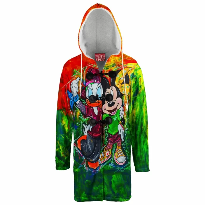 Daisy Duck Minnie Mouse Hooded Cloak Coat