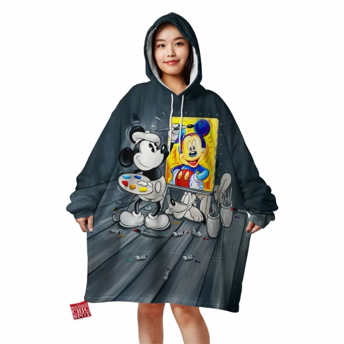 Mickey Mouse Pluto Disney Blanket Hoodie