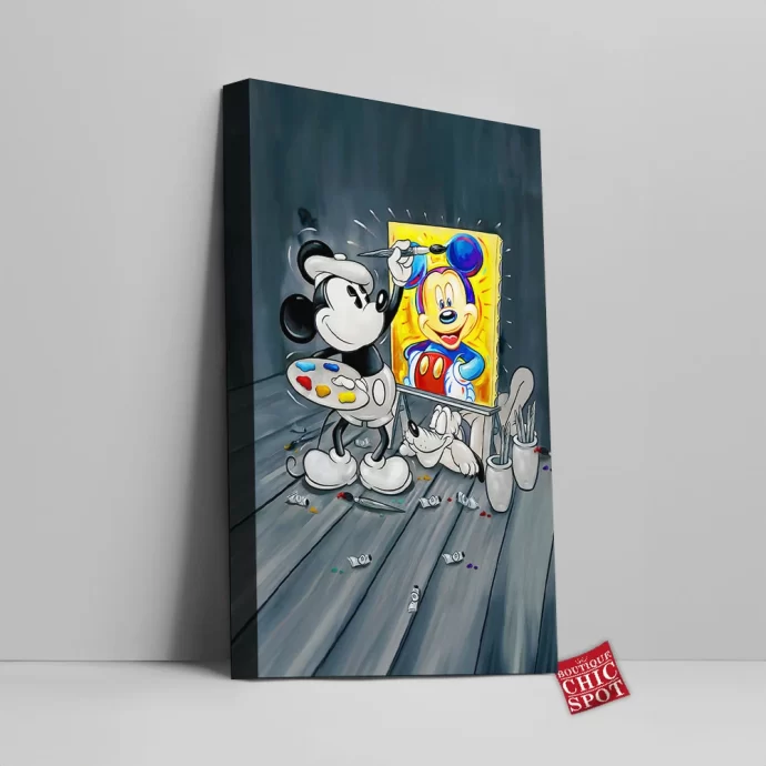 Mickey Mouse Pluto Disney Canvas Wall Art