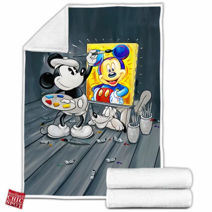 Mickey Mouse Pluto Disney Fleece Blanket