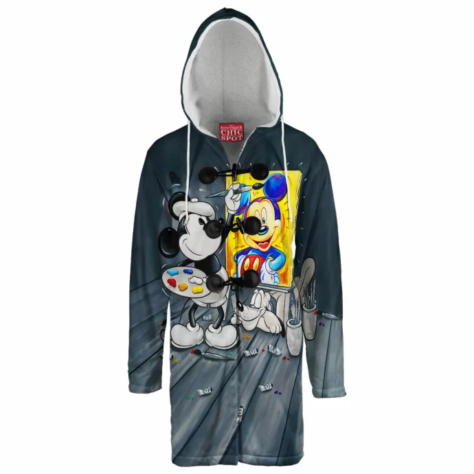 Mickey Mouse Pluto Disney Hooded Cloak Coat