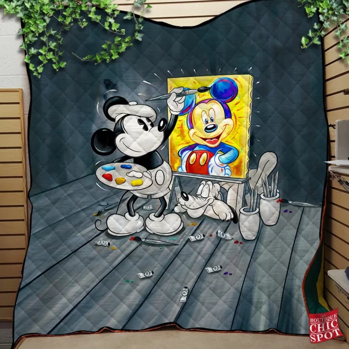 Mickey Mouse Pluto Disney Quilt Blanket