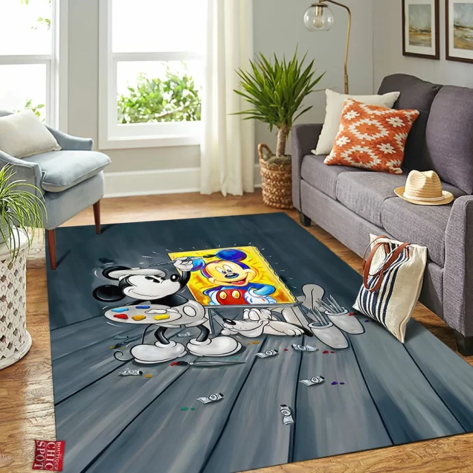 Mickey Mouse Pluto Disney Rectangle Rug