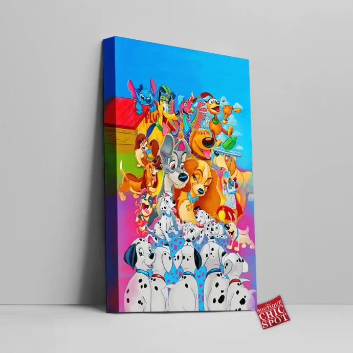 Disney Dogs Canvas Wall Art