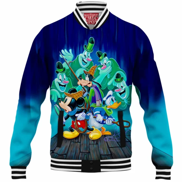 Mickey Mouse Goofy Donald Duck Baseball Jacket