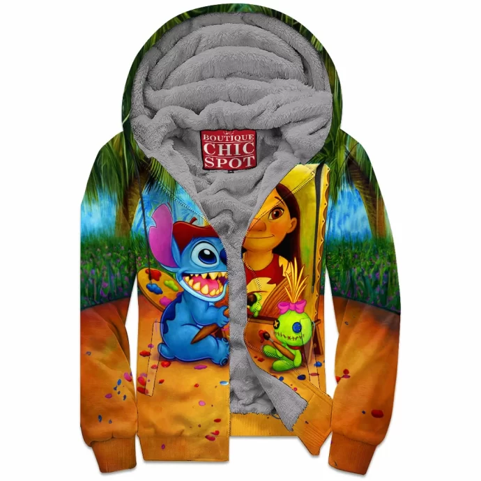 Lilo & Stitch Zip Fleece Hoodie