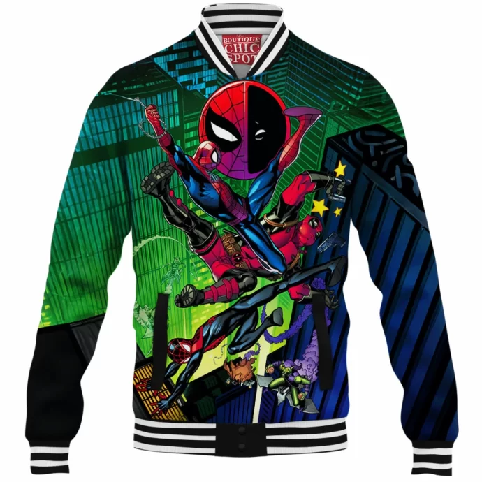 Spider-man Deadpool Baseball Jacket