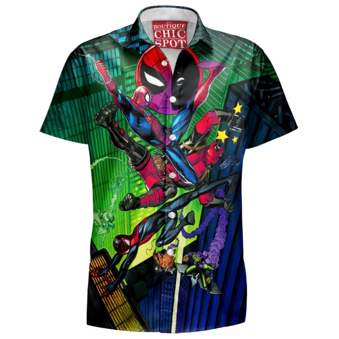 Spider-man Deadpool Hawaiian Shirt