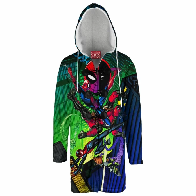 Spider-man Deadpool Hooded Cloak Coat