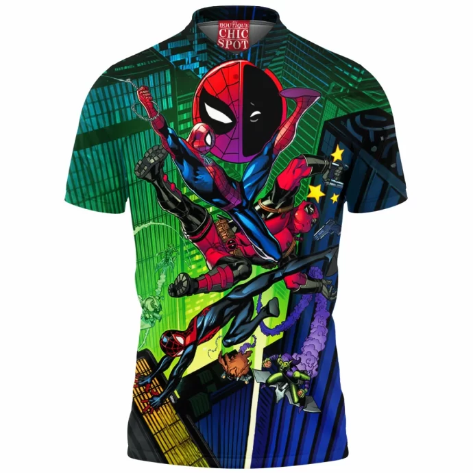 Spider-man Deadpool Polo Shirt