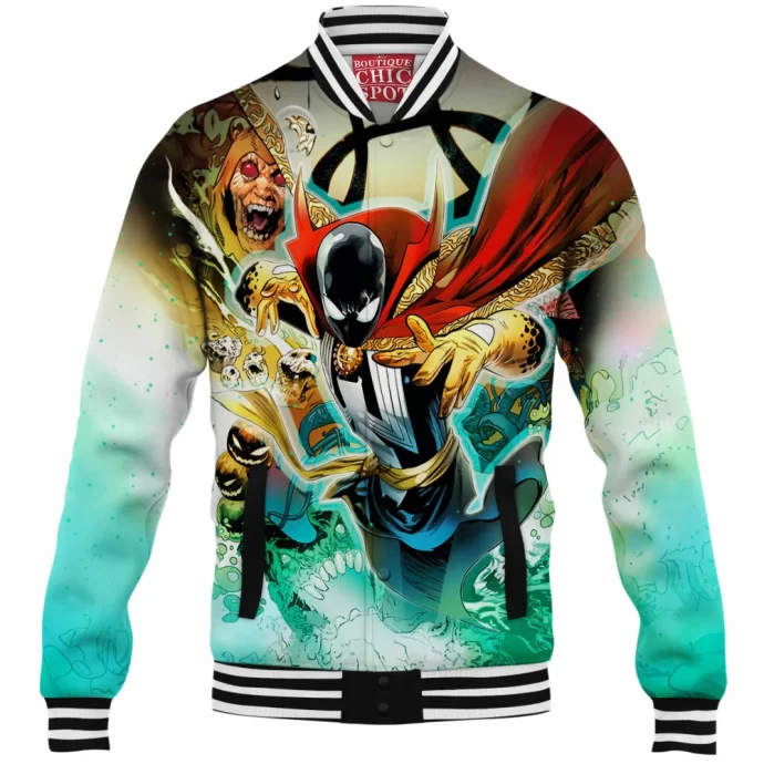 Doctor Stranger Black Spider-man Baseball Jacket