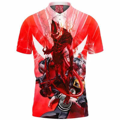 Comic Polo Shirt, Red Goblin Polo Shirt