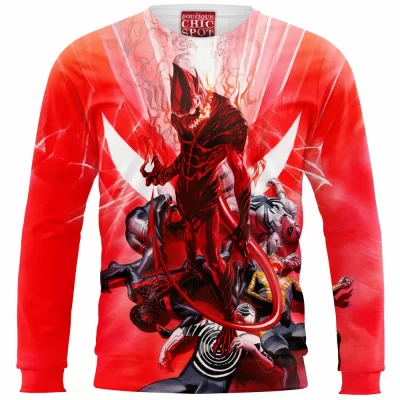 Comic Zip Sweatshirt, Red Goblin Zip Sweatshirt