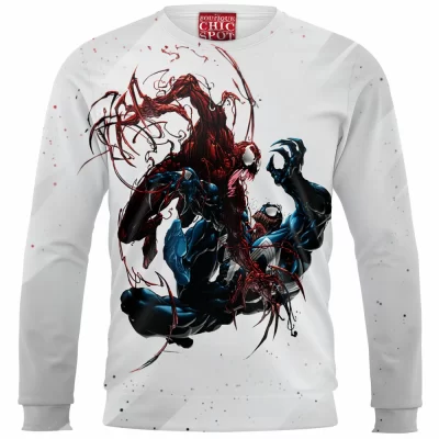 Venom Zip Sweatshirt, Comic Zip Sweatshirt, Carnage Zip Sweatshirt