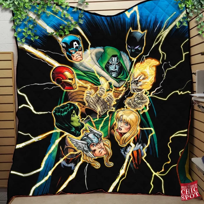 Doctor Doom Quilt Blanket