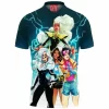 Comic Polo Shirt, Black Cat Polo Shirt, Storm Polo Shirt, Jubilation Lee Polo Shirt, Ms Marvel Polo Shirt