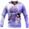 Anime Fleece-Hoodie, Gastly Fleece-Hoodie, Gengar Fleece-Hoodie, Haunter Fleece-Hoodie, Pokemon Fleece-Hoodie