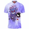 Anime Polo Shirt, Gastly Polo Shirt, Gengar Polo Shirt, Haunter Polo Shirt, Pokemon Polo Shirt