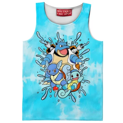 Anime Tank-Top, Blastoise Tank-Top, Pokemon Tank-Top, Squirtle Tank-Top, Wartortle Tank-Top