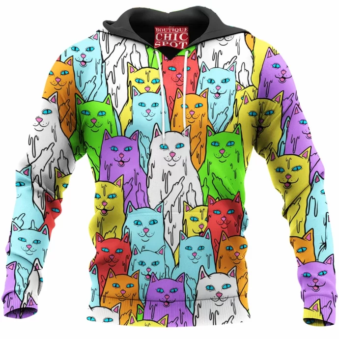 Rainbow Cat,Meows Hoodie