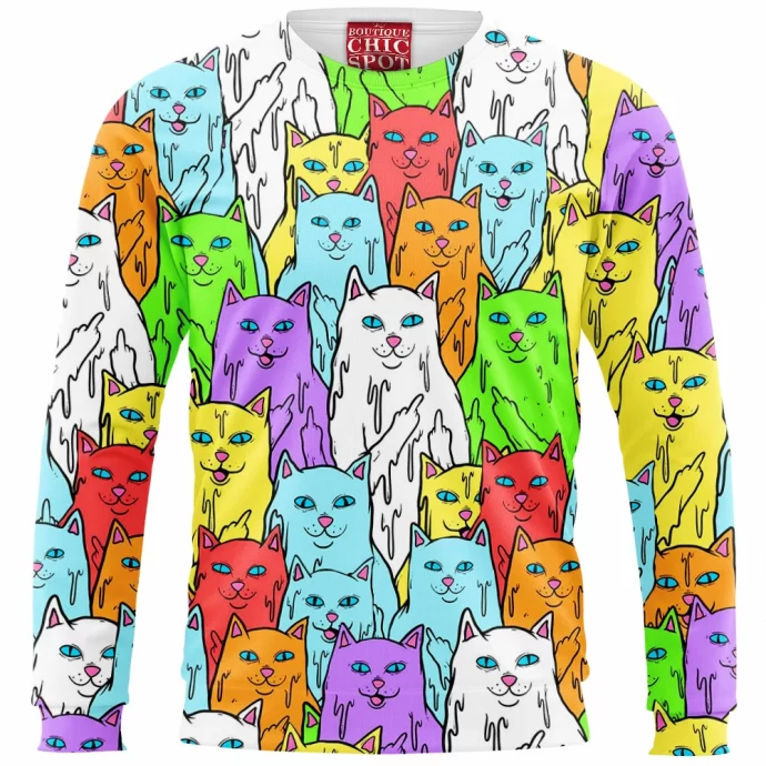 Rainbow Cat,Meows Sweatshirt