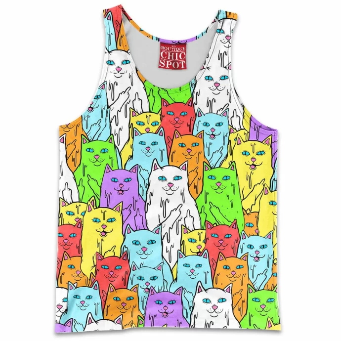 Rainbow Cat,Meows Tank Top