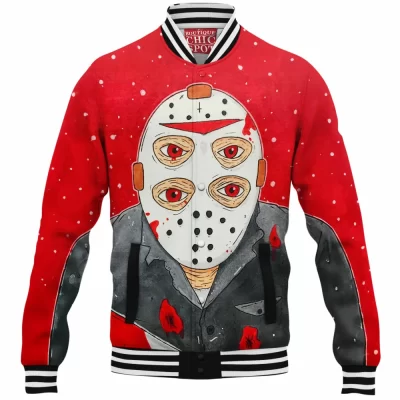 Friday The 13th Baseball-Jacket, Horror Baseball-Jacket, Jason Voorhees Baseball-Jacket