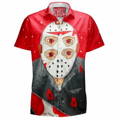 Friday The 13th Hawaiian-Shirt, Horror Hawaiian-Shirt, Jason Voorhees Hawaiian-Shirt
