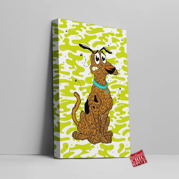 Scooby Doo x Courage the Cowardly Dog Canvas Wall Art