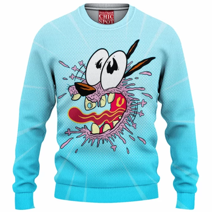 Courage the Cowardly Dog Knitted Sweater