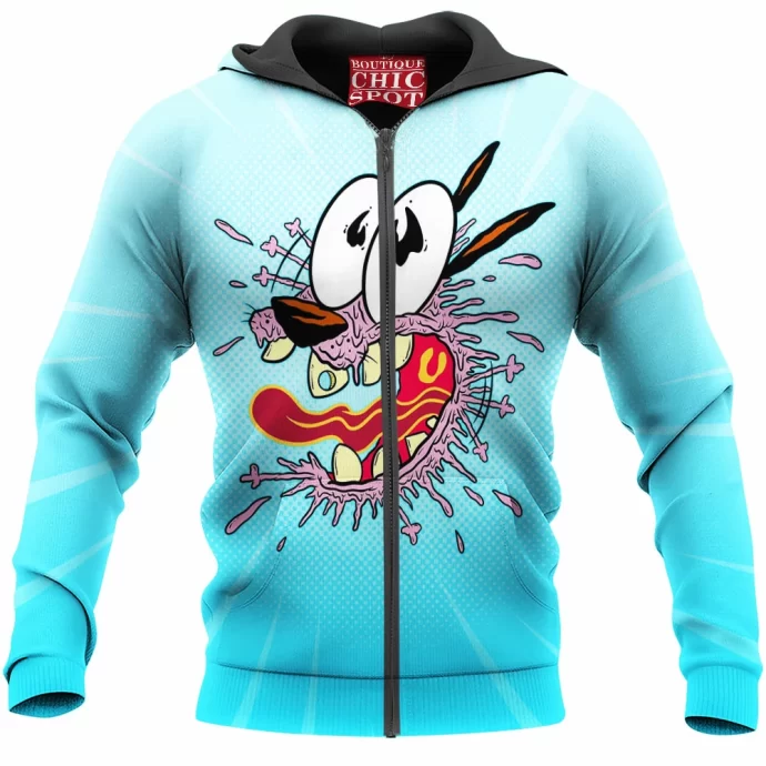 Courage the Cowardly Dog Zip Hoodie