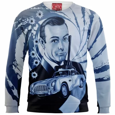 James Bond Zip Sweatshirt, 007 Zip Sweatshirt