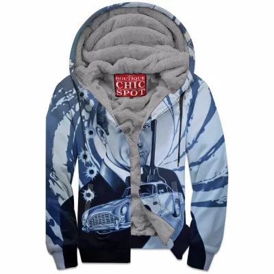 7 Zip-Fleece-Hoodie, Movie Zip-Fleece-Hoodie, James Bond Zip-Fleece-Hoodie