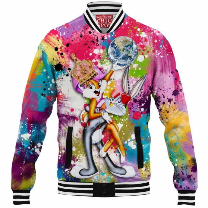 Bugs Bunny and Lola Bunny Baseball Jacket