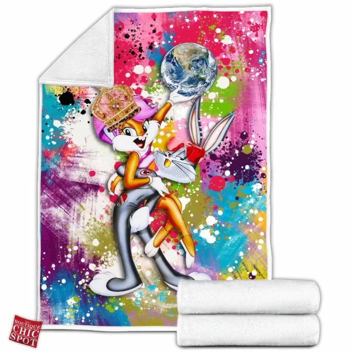 Bugs Bunny and Lola Bunny Fleece Blanket