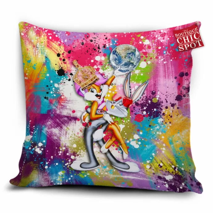 Bugs Bunny and Lola Bunny Pillow Cover