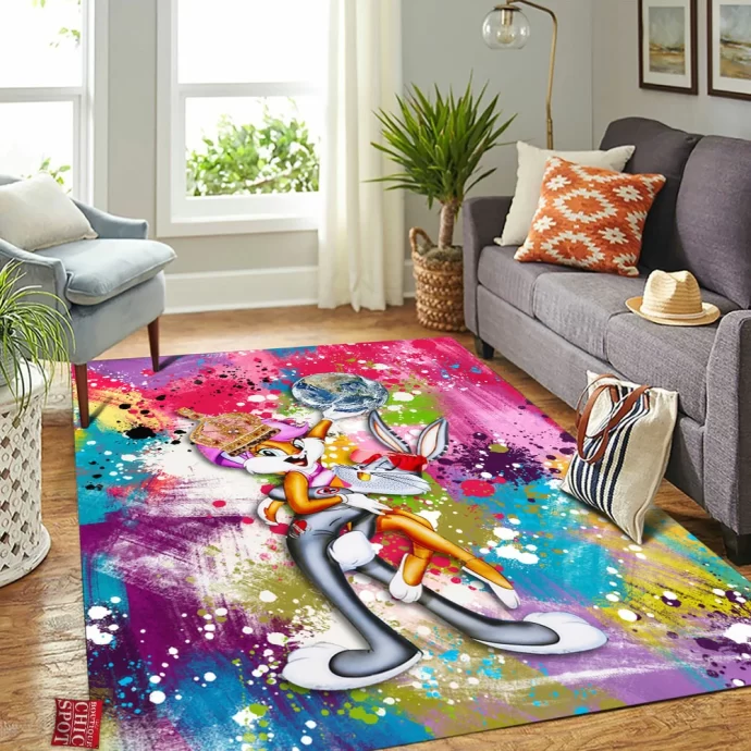 Bugs Bunny and Lola Bunny Rectangle Rug