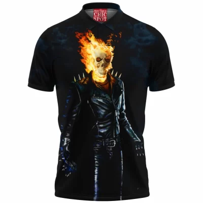Comic Polo Shirt, Ghost Rider Polo Shirt